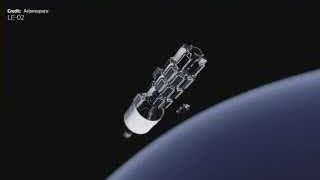 Ariane 6 deploying a stack of satellites
