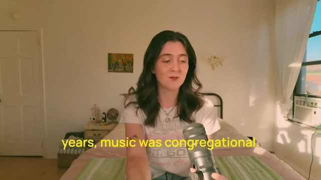 A quote emphasizing music's historical role as a congregational activity