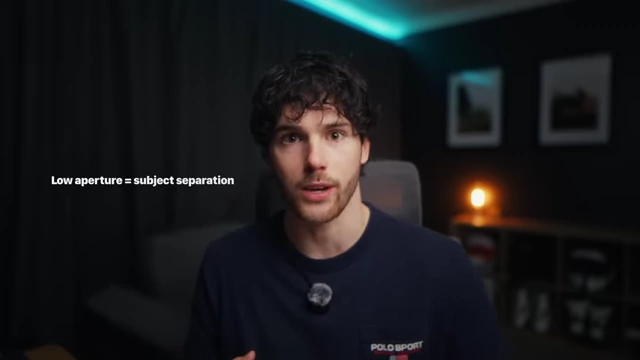 Explanation of how low aperture leads to subject separation
