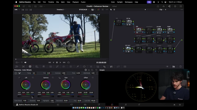 Adjusting lift, gamma, and gain in DaVinci Resolve for exposure and natural contrast