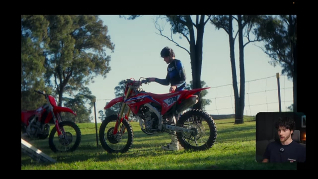 The final graded motocross footage, clean and consistent with the CineKit Powergrade