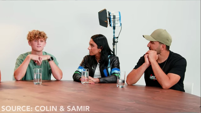 Ryan Trahan, Michelle Khare, and Airrack discussing ideas in a 'think tank' setting