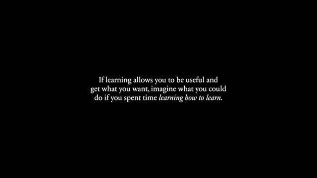 The power of learning how to learn.