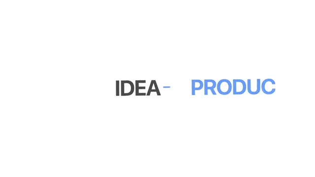 A simple diagram illustrating the flow from "IDEA" to "PRODUCTION".