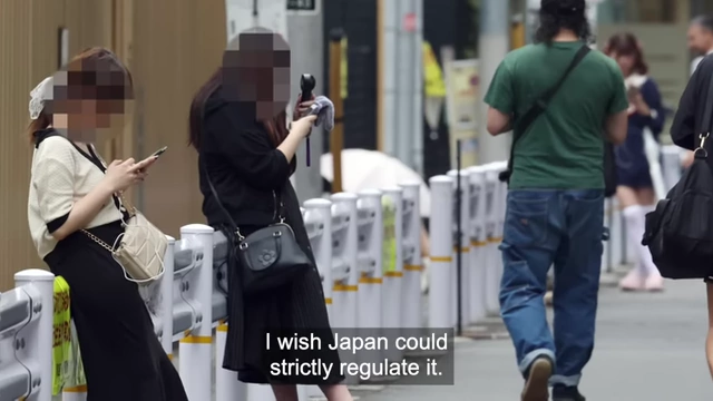 Unregulated freelance sex workers, known as "tachibo," soliciting clients on the street in Tokyo.