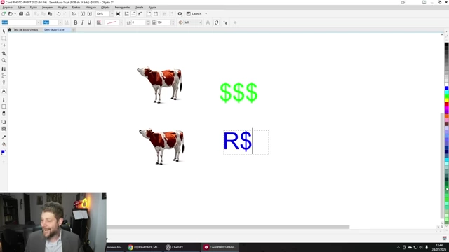 A diagram illustrating the impact of currency exchange, showing how cattle exports bring in dollars ($$) while domestic sales bring in Reais (R$), affecting input costs.