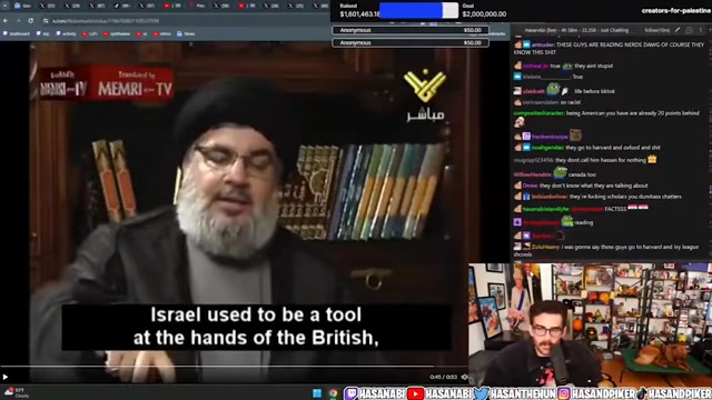 Hasan Piker showing support for a terrorist organization on stream