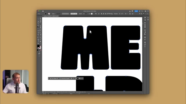 Customizing 'M' with the Pencil Tool in Adobe Illustrator