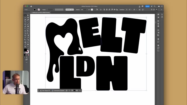 Melt London Wordmark with Dripping Effect and Negative Space Heart