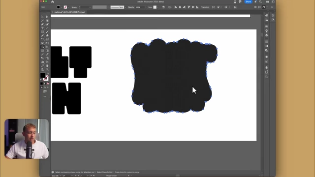 Applying Offset Path and Shape Builder for Logo Border