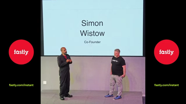 Fastly Co-founder Simon Wistow on stage