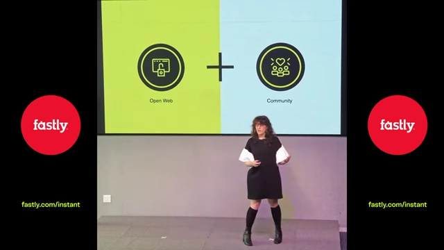 Jen Schiffer on stage, Head of Community at Fastly