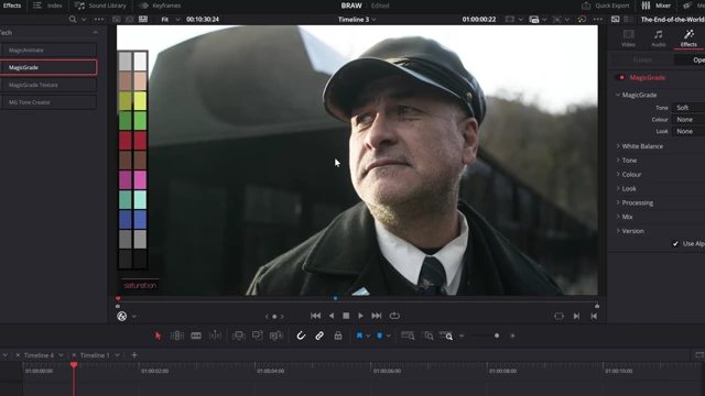 Interactive saturation adjustment with color palette overlay