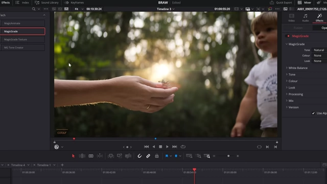 Adjusting individual colors directly on the preview screen