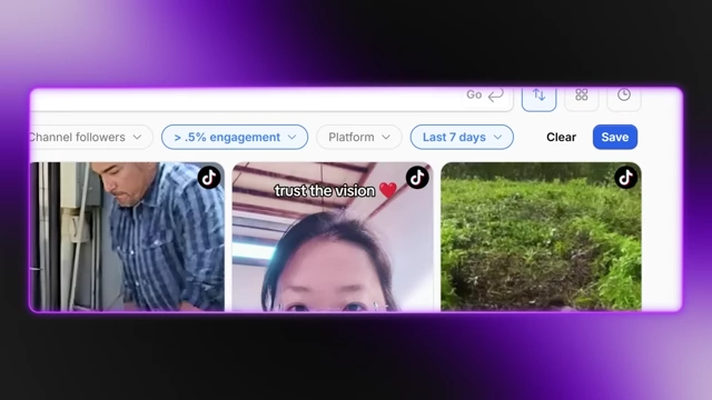 Recommended filter settings in Sandcastles.ai for engagement and post date