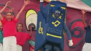 A costumed character from Salty the Singing Songbook, an example of American Evangelical material culture.