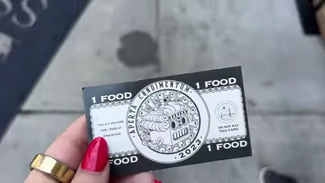 A ticket for one food item at Open Sauce, priced at $22.