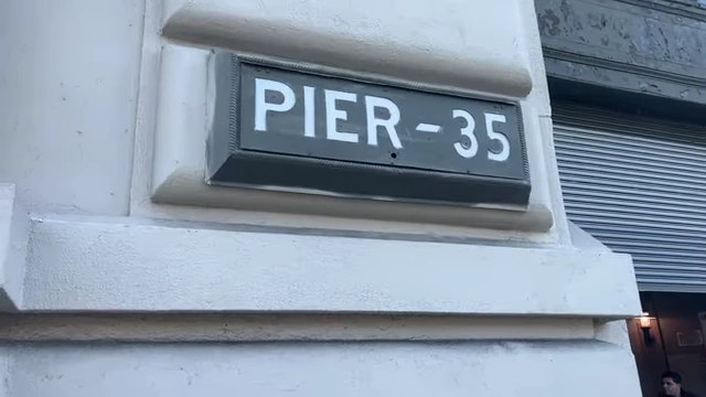 A sign for Pier 35, the venue for Open Sauce.