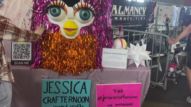 A Furby creation at Jessica Crafternoon's booth.