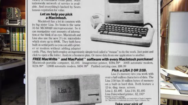 Apple Lisa 2 and Macintosh advertisement