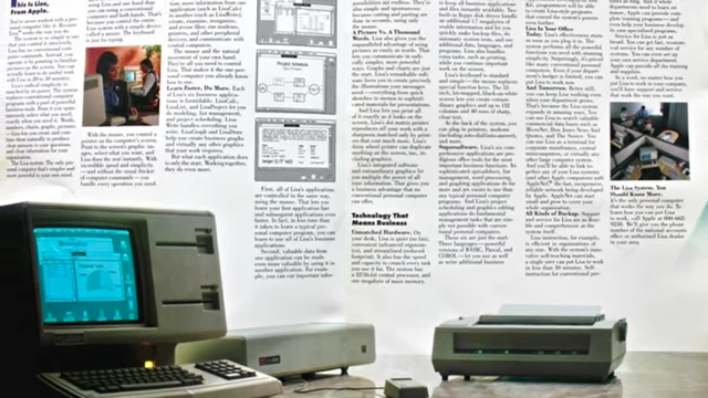 Apple Lisa advertisement emphasizing "Technology that Means Business"