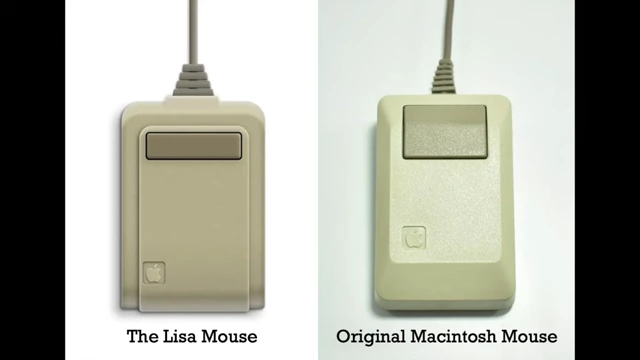 Comparison of the Lisa Mouse and Original Macintosh Mouse