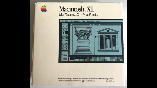 Macintosh XL box for MacWorks XL and MacPaint