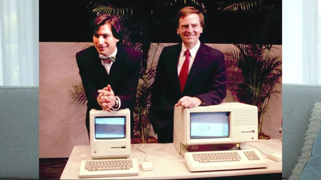 Steve Jobs and John Sculley presenting Macintosh and Lisa