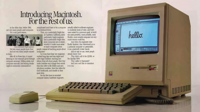 Original Macintosh advertisement "For the rest of us."