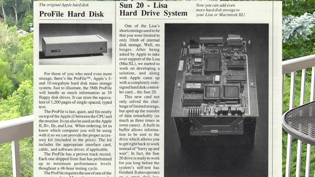 Sun Remarketing advertisement for their Sun 20 Lisa Hard Drive System