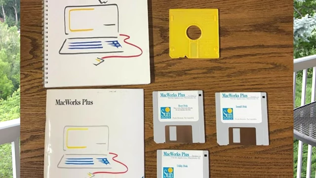 MacWorks Plus software and disks, enabling Macintosh Plus compatibility