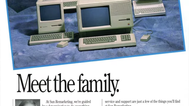 Sun Remarketing advertisement showing their "family" of reconditioned Apple products