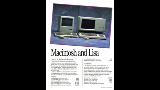 Sun Remarketing ad featuring reconditioned Macintosh and Lisa systems