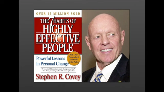Stephen R. Covey's "The 7 Habits of Highly Effective People," written on a Lisa