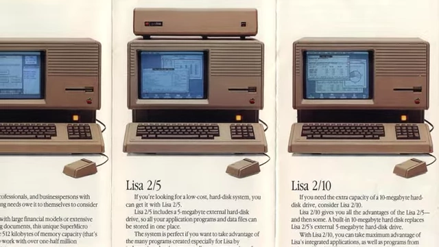Advertisement showing Lisa 2/5 and Lisa 2/10 models with their features