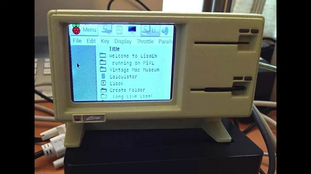 A 3D-printed miniature Apple Lisa 1 running LisaEm on a Raspberry Pi