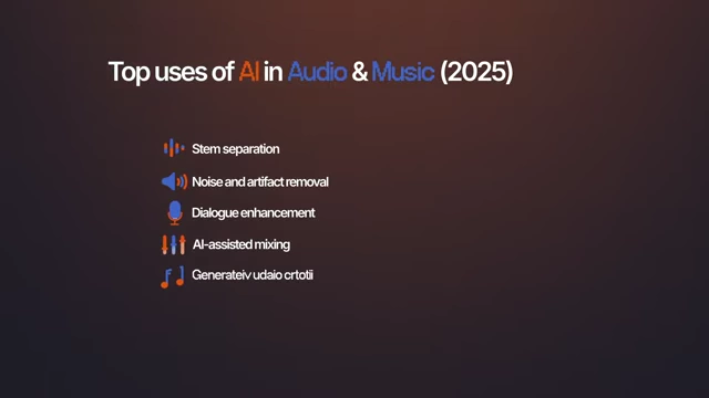Top uses of AI in Audio & Music [<a href=