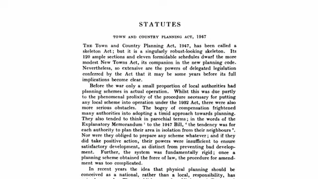 Excerpt from the Town and Country Planning Act, 1947