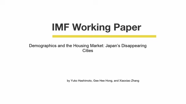 Title page of an IMF working paper on demographics and Japan's housing market.