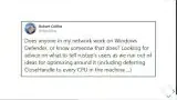推特上寻求微软Defender联系人