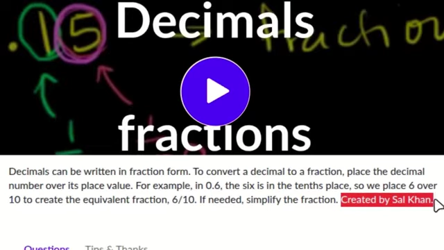 A Khan Academy page showing "Created by Sal Khan," highlighting the platform's reliance on a few experts.