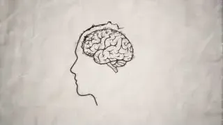 Illustration of a brain being filled with data