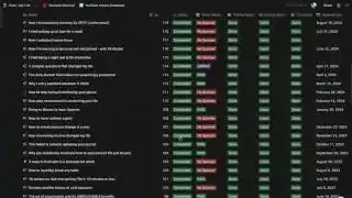 A Notion database demonstrating organized, but potentially overwhelming, information