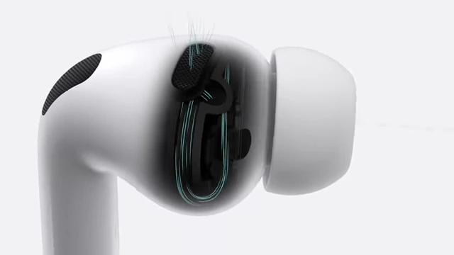 Diagram of the AirPods Pro 3's new multiport acoustic architecture for improved sound.