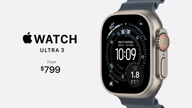 Pricing and design for the Apple Watch Ultra 3.