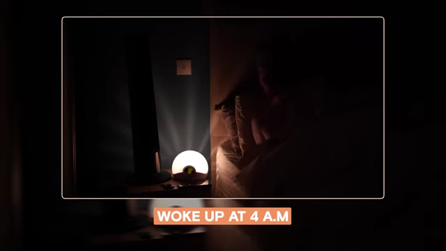 Text overlay indicating the speaker consistently woke up at 4 AM.