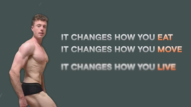 The speaker posing, with text emphasizing that achieving leanness changes how one eats, moves, and lives.
