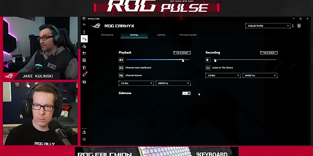 ROG员工在官方视频中展示将麦克风音量调低至3%