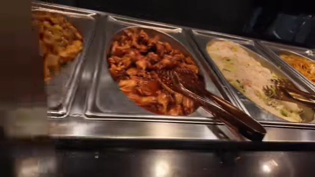 Orange chicken and other hot dishes.