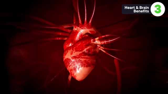 A 3D animation of the human heart, showing its complex structure and associated blood vessels.